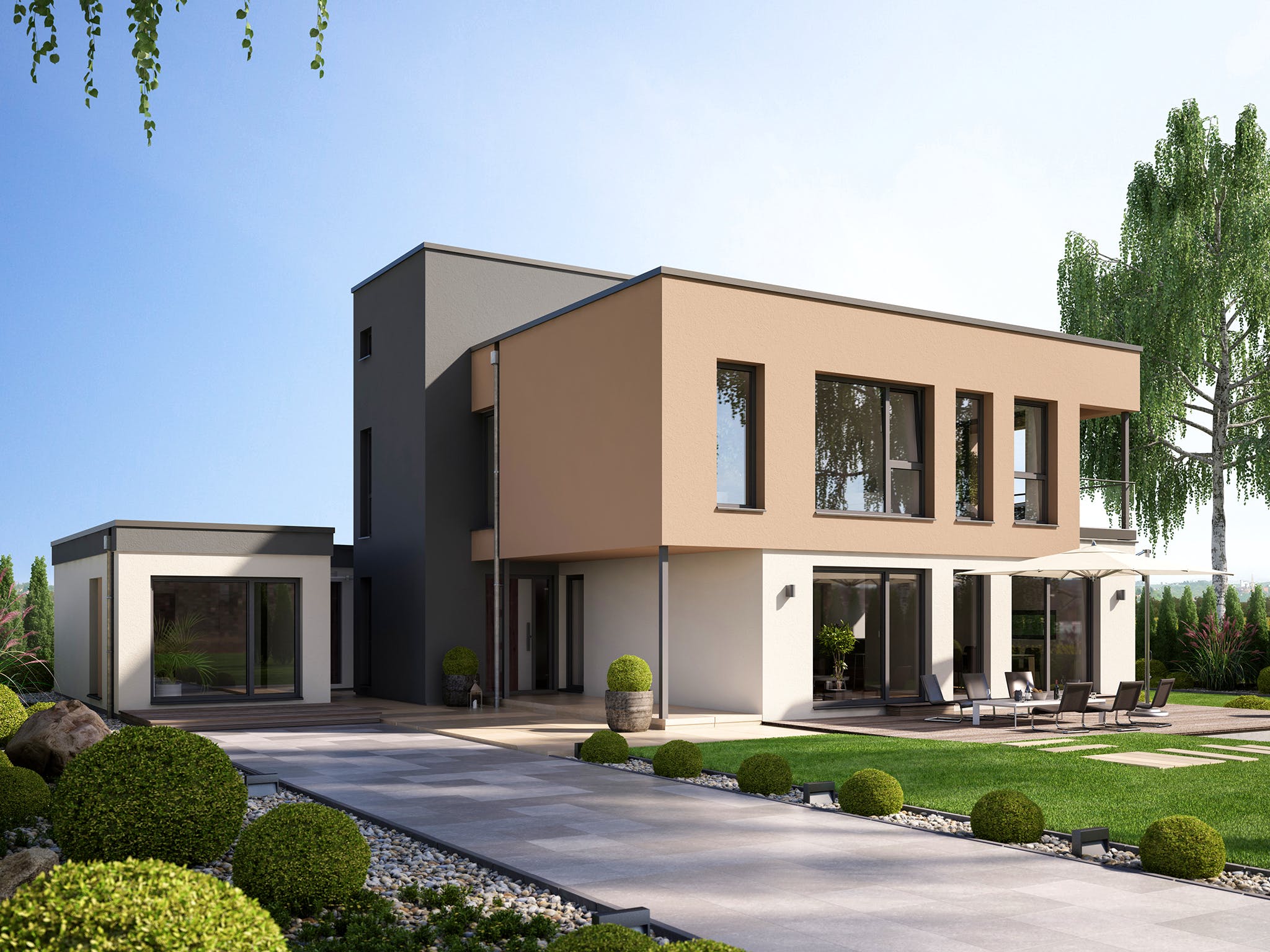 Fertighaus CONCEPT-M 198 Mülheim-Kärlich von Bien-Zenker Schlüsselfertig ab 522736€, Außenansicht 2