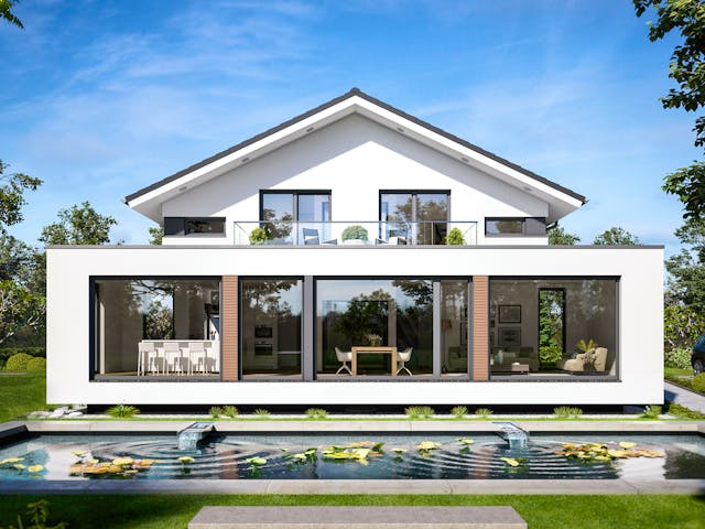 Fertighaus CONCEPT-M 210 Günzburg von Bien-Zenker Schlüsselfertig ab 834028€, Satteldach-Klassiker Außenansicht 2