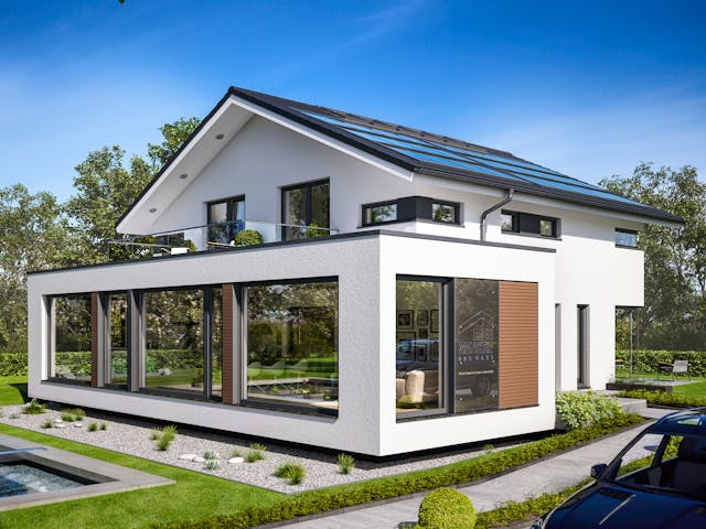 Fertighaus CONCEPT-M 210 Günzburg von Bien-Zenker Schlüsselfertig ab 834028€, Satteldach-Klassiker Außenansicht 3
