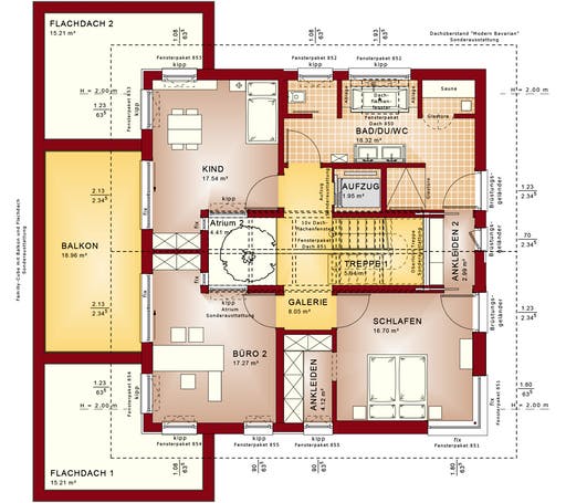 Fertighaus CONCEPT-M 210 Günzburg von Bien-Zenker Schlüsselfertig ab 689383€, Satteldach-Klassiker Grundriss 2
