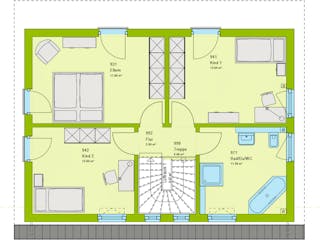Fertighaus Contur 1 von massa haus Ausbauhaus ab 84999€, Pultdachhaus Grundriss 1