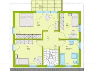 Fertighaus Contur 2 V2 von massa haus Ausbauhaus ab 98999€, Pultdachhaus Grundriss 1