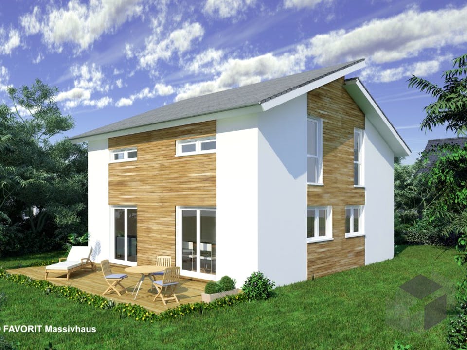 Creativ Sun 116 von Favorit Massivhaus Außenansicht
