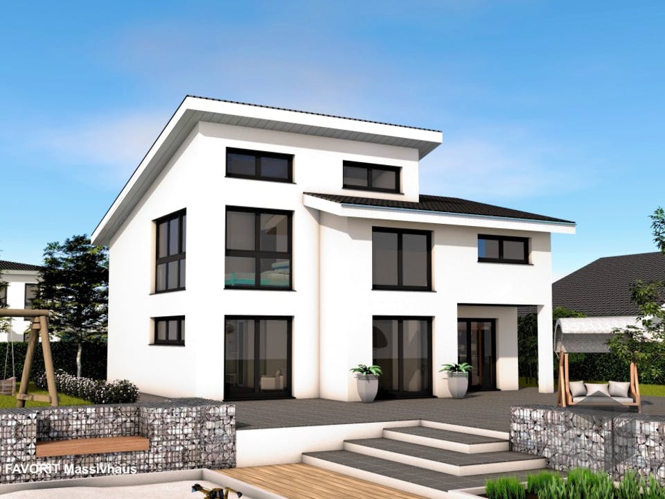 Creativ Sun 141 von Favorit Massivhaus Außenansicht
