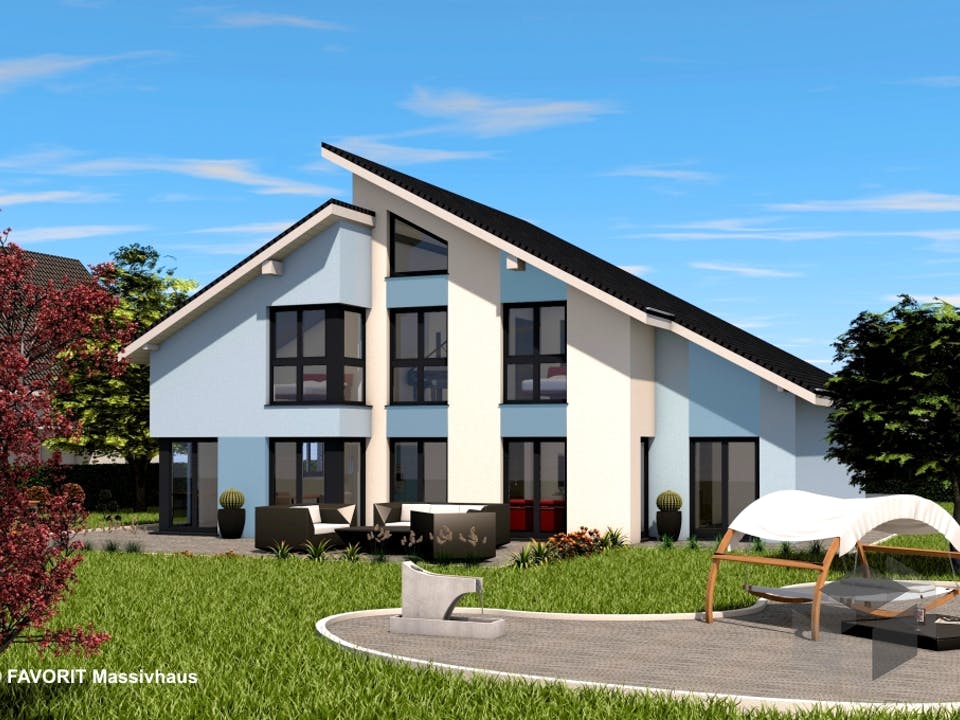 Creativ Sun 183 von Favorit Massivhaus Außenansicht