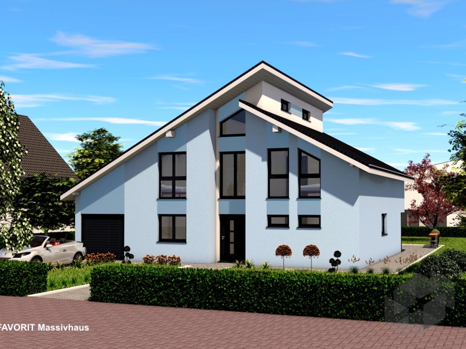 Creativ Sun 183 von Favorit Massivhaus Außenansicht