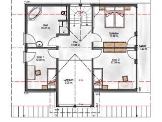Fertighaus Das Creative 184 (inaktive) von ekodom Schlüsselfertig ab 217220€, Satteldach-Klassiker Grundriss 2