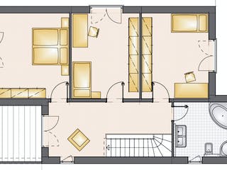 Massivhaus Cube 164 von F.C. Nüdling Fertigteiltechnik Schlüsselfertig ab 344400€, Cubushaus Grundriss 2