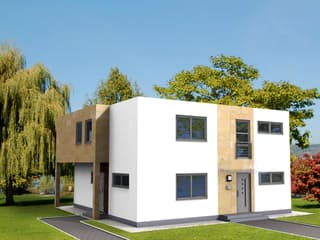 Fertighaus Cube 180 von SOLID-HAUS Schlüsselfertig ab 307100€, Cubushaus Außenansicht 2