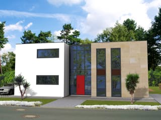 Fertighaus Cube 250 von SOLID-HAUS Schlüsselfertig ab 349700€, Cubushaus Außenansicht 2