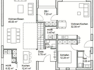 Fertighaus Cube 250 von SOLID-HAUS Schlüsselfertig ab 349700€, Cubushaus Grundriss 1