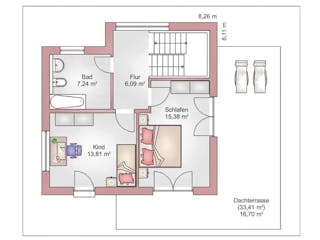 Fertighaus Cubus 130 von HEFA Haus Schlüsselfertig ab 258062€, Cubushaus Grundriss 2
