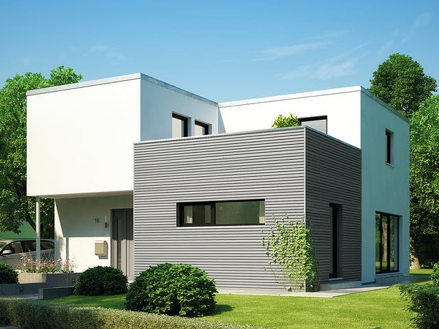 Kubushaus aus mehreren Würfeln