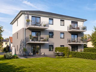 Massivhaus Haus Hönow (6 WE) von ROTH MASSIVHAUS Schlüsselfertig ab 1629000€, Cubushaus Außenansicht 1