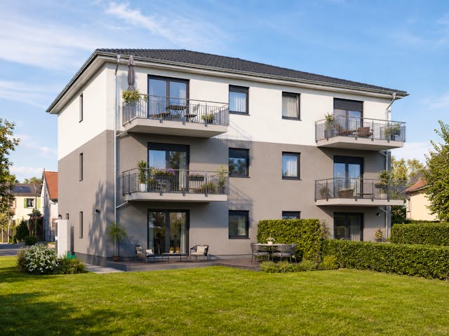Massivhaus Haus Hönow (6 WE) von ROTH MASSIVHAUS Schlüsselfertig ab 1629000€, Cubushaus Außenansicht 1