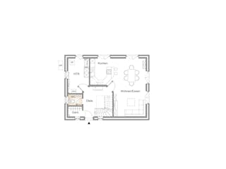 Massivhaus EINFAMILIENHAUS 120 von Kähler Massivhaus Schlüsselfertig ab 337570€, Satteldach-Klassiker Grundriss 2
