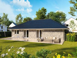 Massivhaus BUNGALOW 100 von Kähler Massivhaus Schlüsselfertig ab 311690€, Bungalow Außenansicht 1