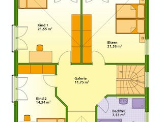Fertighaus Da Capo 86 von SCHWABENHAUS, Satteldach-Klassiker Grundriss 1