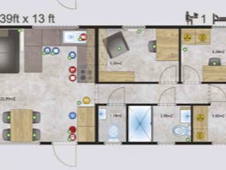 Fertighaus Murano von Easy Homes - Tiny- & Modulhäuser Schlüsselfertig ab 125000€, Bungalow Grundriss 5