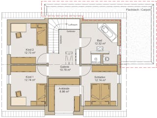 Fertighaus Einfamilienhaus 35-146-150 von BoHolz Haus, Satteldach-Klassiker Grundriss 2