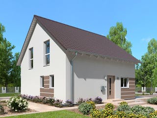 Fertighaus Da Capo 63 von SCHWABENHAUS Schlüsselfertig ab 243180€, Satteldach-Klassiker Außenansicht 2