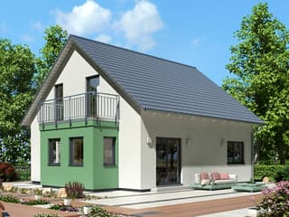 Fertighaus Da Capo 70 von SCHWABENHAUS Schlüsselfertig ab 247380€, Satteldach-Klassiker Außenansicht 1