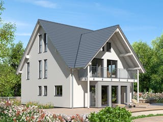 Fertighaus Da Capo 88 von SCHWABENHAUS Schlüsselfertig ab 422920€, Satteldach-Klassiker Außenansicht 1