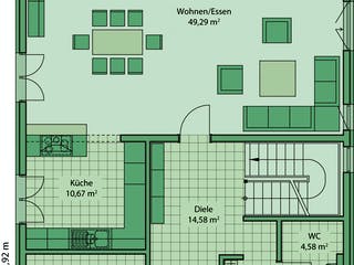 Fertighaus Da Capo 88 von SCHWABENHAUS Schlüsselfertig ab 422920€, Satteldach-Klassiker Grundriss 1
