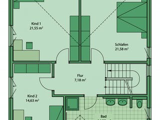 Fertighaus Da Capo 88 von SCHWABENHAUS Schlüsselfertig ab 422920€, Satteldach-Klassiker Grundriss 2