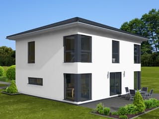 Fertighaus Stadtvilla 154 von Zimmermann Haus Schlüsselfertig ab 284900€, Stadtvilla Außenansicht 4