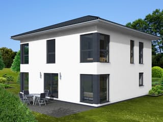 Fertighaus Stadtvilla 154 von Zimmermann Haus Schlüsselfertig ab 284900€, Stadtvilla Außenansicht 3