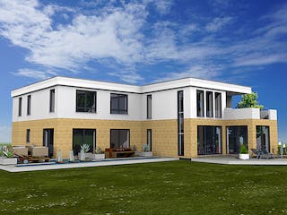 Fertighaus MONO 320 von Deutsche ArchitektenHaus Schlüsselfertig ab 694000€, Cubushaus Außenansicht 1