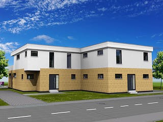 Fertighaus MONO 320 von Deutsche ArchitektenHaus Schlüsselfertig ab 694000€, Cubushaus Außenansicht 2