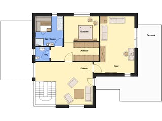 Fertighaus QUADA 320 von Deutsche ArchitektenHaus Schlüsselfertig ab 697000€, Stadtvilla Grundriss 2