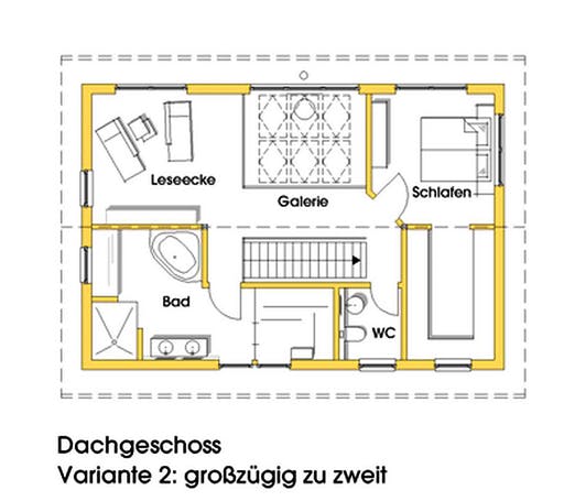 Fertighaus Anke (KfW-Effizienzhaus 40 EE) von Dammann-Haus Schlüsselfertig ab 381800€, Satteldach-Klassiker Grundriss 3