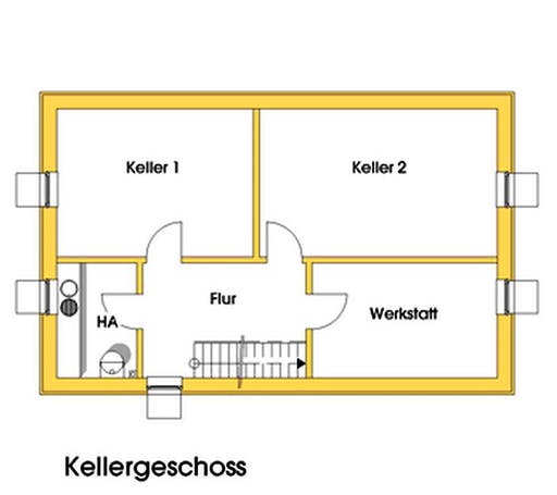 Fertighaus Birgit (KfW-Effizienzhaus 40 EE) von Dammann-Haus Schlüsselfertig ab 381300€, Pultdachhaus Grundriss 3