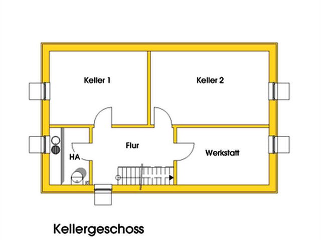 Fertighaus Birgit (KfW-Effizienzhaus 40 EE) von Dammann-Haus Schlüsselfertig ab 381300€, Pultdachhaus Grundriss 3