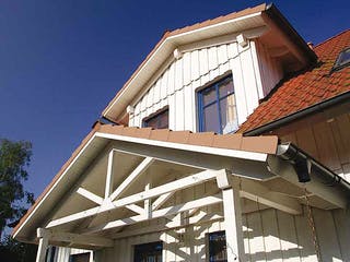 Fertighaus Carmen (KfW-Effizienzhaus 40 EE) von Dammann-Haus Schlüsselfertig ab 372500€, Satteldach-Klassiker Außenansicht 3