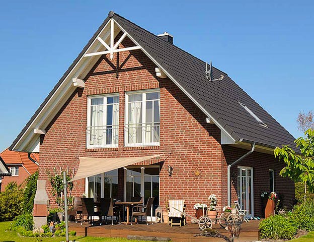 Fertighaus mit Klinkerfassade von Dammann-Haus