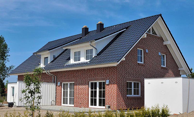Fertighaus Kerstin 1 (KfW-Effizienzhaus 40 EE) von Dammann-Haus Schlüsselfertig ab 292900€, Außenansicht 1