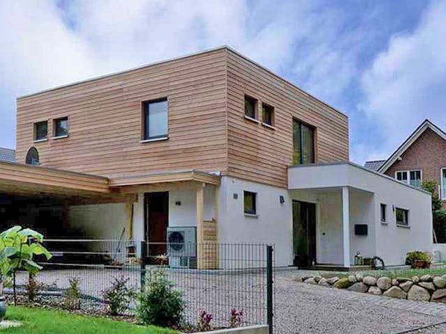 Fertighaus Luisa (KfW-Effizienzhaus 40 EE) von Dammann-Haus Schlüsselfertig ab 440000€, Cubushaus Außenansicht 2