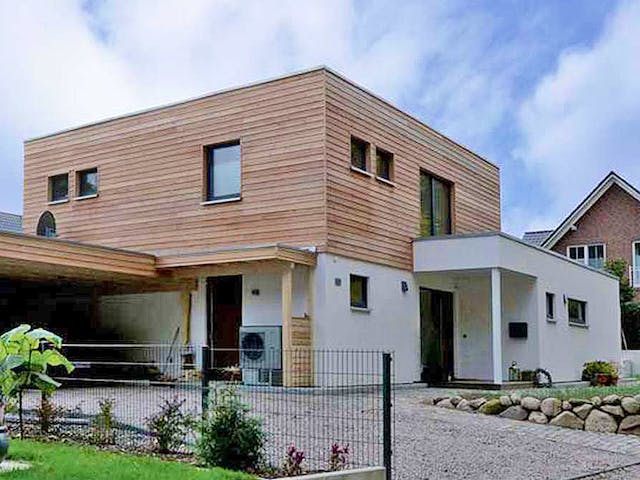 Fertighaus Luisa (KfW-Effizienzhaus 40 EE) von Dammann-Haus Schlüsselfertig ab 440000€, Cubushaus Außenansicht 2