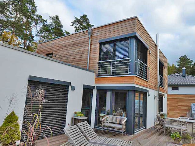 Fertighaus Luisa (KfW-Effizienzhaus 40 EE) von Dammann-Haus Schlüsselfertig ab 440000€, Cubushaus Außenansicht 4