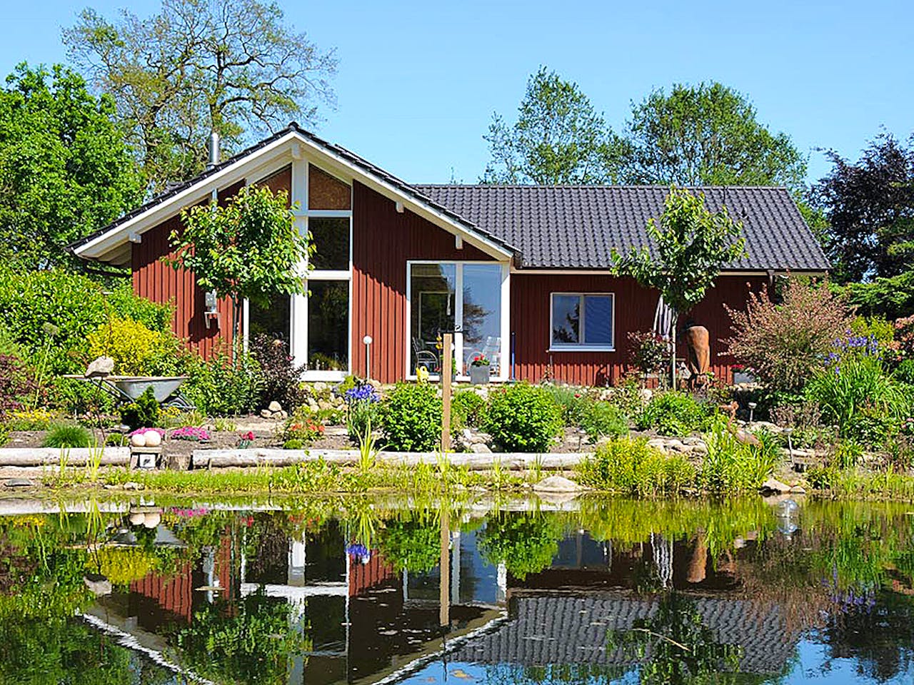 Fertighaus Rosi 3 (KfW-Effizienzhaus 40 EE) von Dammann-Haus Schlüsselfertig ab 328300€, Bungalow Außenansicht 1