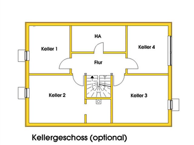 Fertighaus Stefanie (KfW-Effizienzhaus 40 EE) von Dammann-Haus Schlüsselfertig ab 454300€, Satteldach-Klassiker Grundriss 3