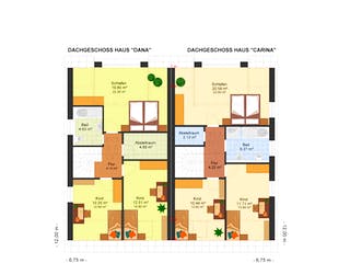 Fertighaus Dana-Carina 175 von Klaus Kowalski Immobilien Schlüsselfertig ab 180682€, Satteldach-Klassiker Grundriss 1