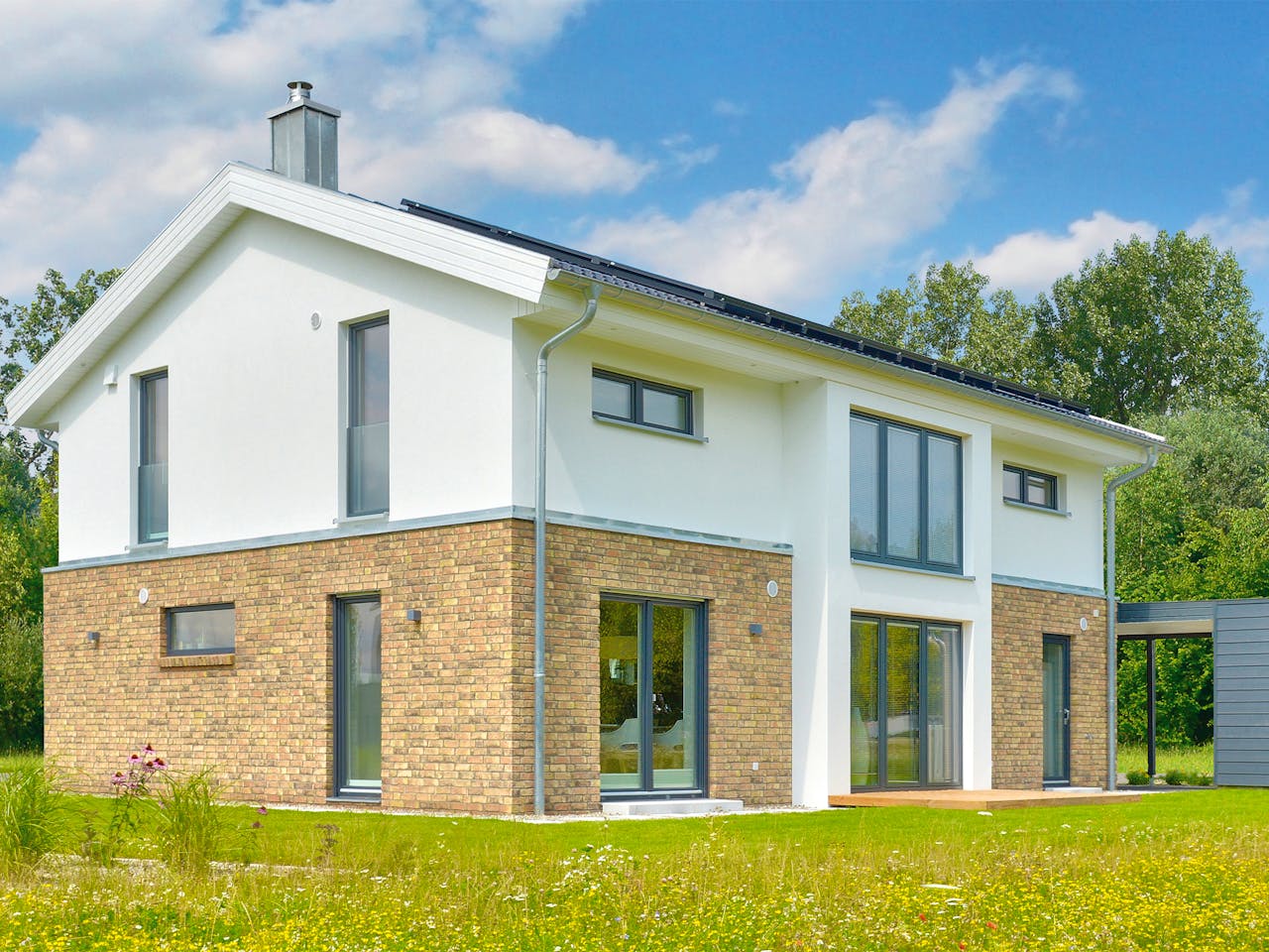 Fertighaus Kronshagen von Danhaus Deutschland Schlüsselfertig ab 495538€, Satteldach-Klassiker Außenansicht 1