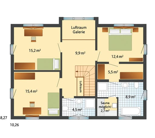 Fertighaus Kronshagen von Danhaus Schlüsselfertig ab 343335€, Satteldach-Klassiker Grundriss 2