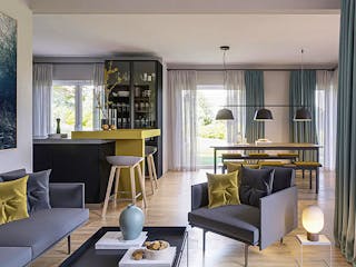 Fertighaus Dreamline-E-123 E5 von Danhaus Deutschland, Satteldach-Klassiker Innenansicht 1