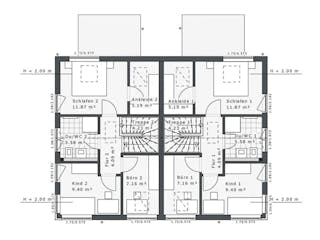 Fertighaus Dynamic-G-191 E2 von Danhaus Deutschland, Satteldach-Klassiker Grundriss 2